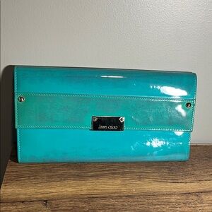 Jimmy Choo Aqua Blue Clutch